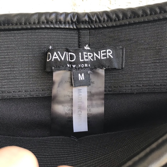 David Lerner Faux Leather Basic Black Leggings - Picture 4 of 8